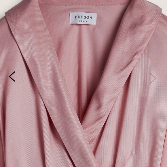 Hudson beautiful flatering light pink wrap dress size L - Picture 3 of 7